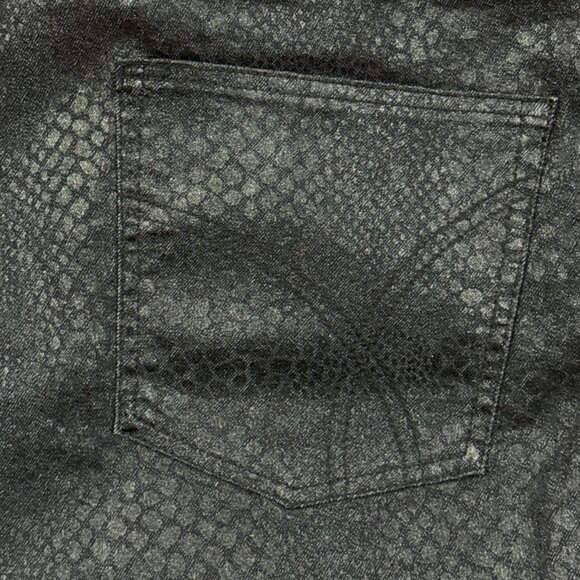 Per Se Womens Size 16 Black Snake Print Stretch Comfort Pants Cotton Slim Fit - Picture 4 of 9